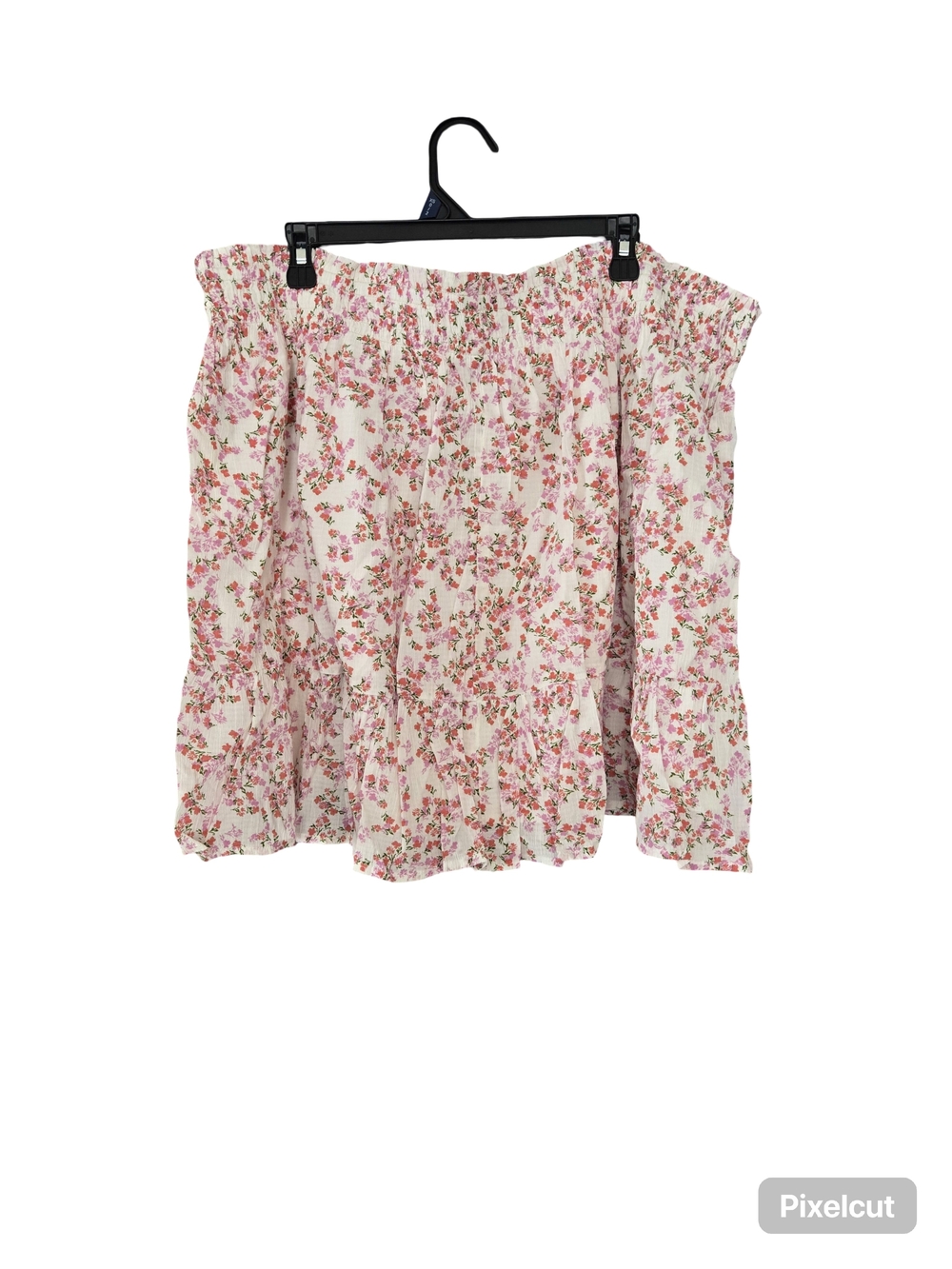 Floral Pink Tiered Women's Skirt